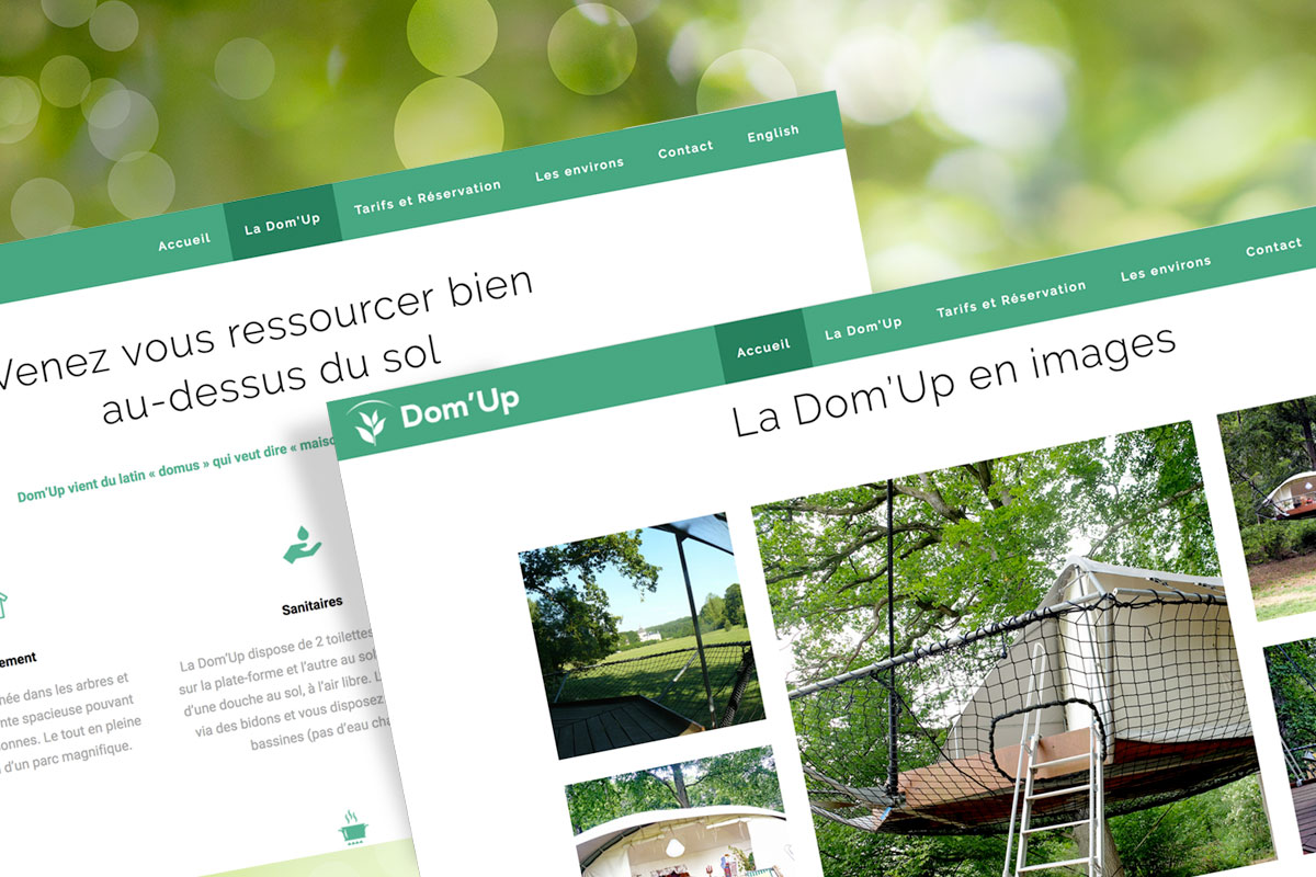 Création d'un site WordPress responsive pour le gîte Dom'Up