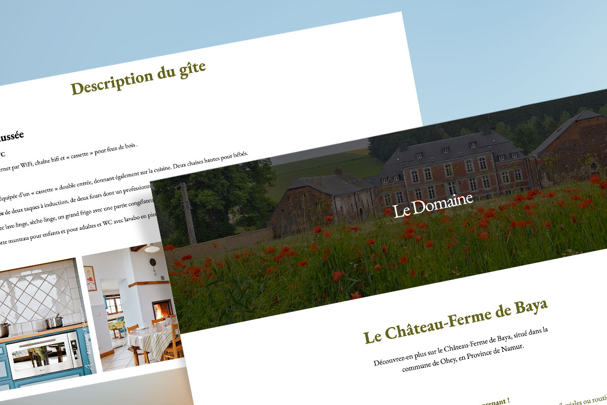 Création d'un site WordPress responsive pour le Château Ferme de Baya